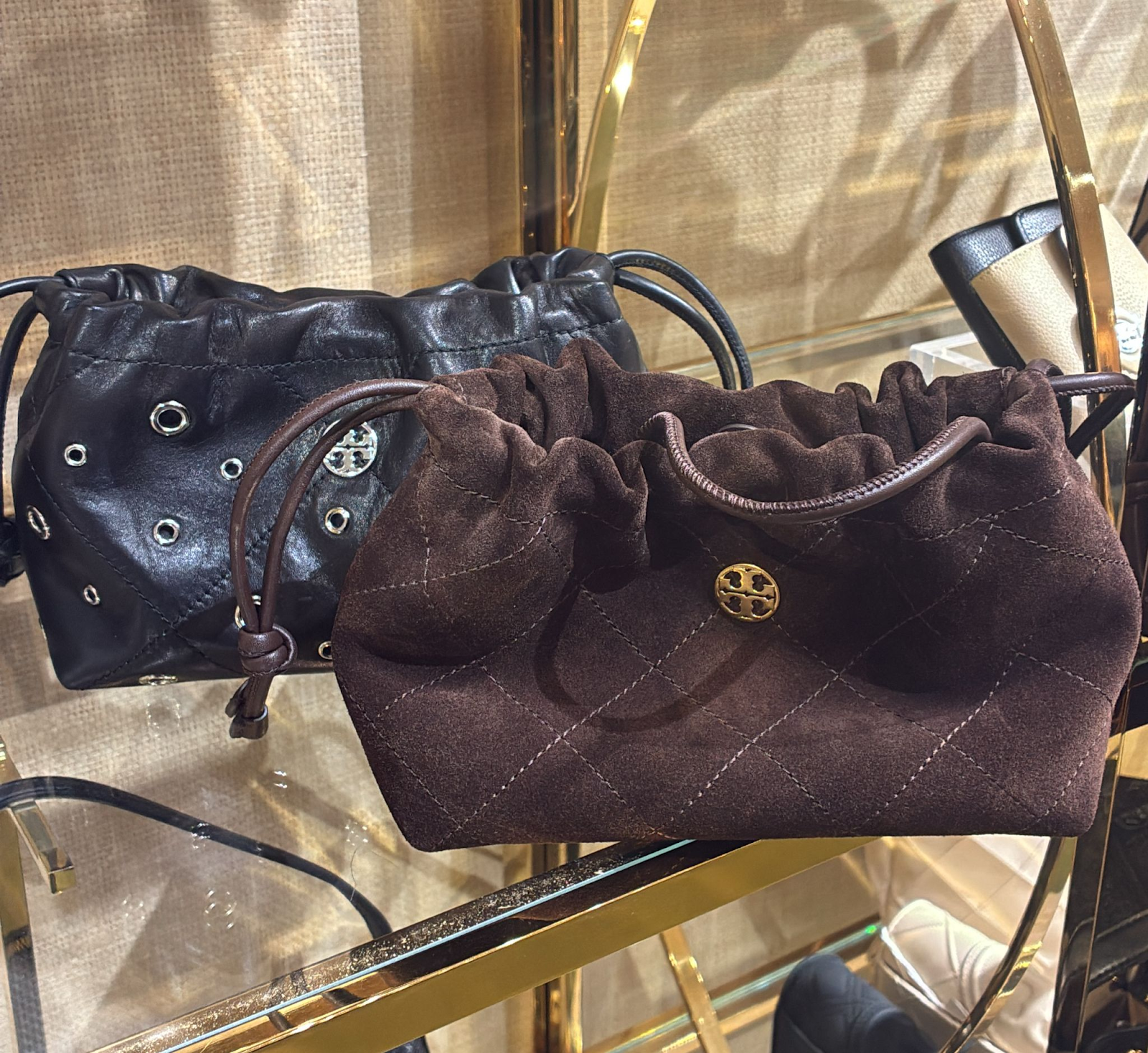 VS083 Tory Burch 雙T LOGO束口雲朵包 19x13CM