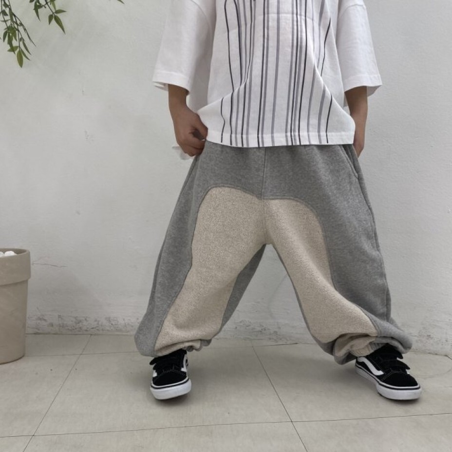 90-140 DM 異材質拼接運動褲