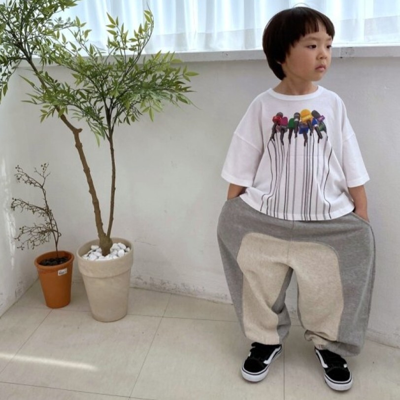 90-140 DM 異材質拼接運動褲