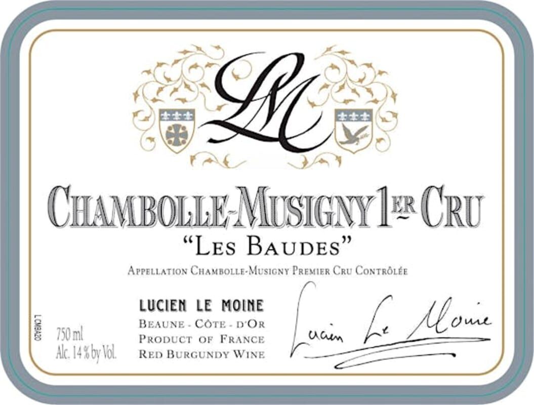 Lucien Le Moine Chambolle Musigny 1er Cru Les Baudes 2022 (WS94)
