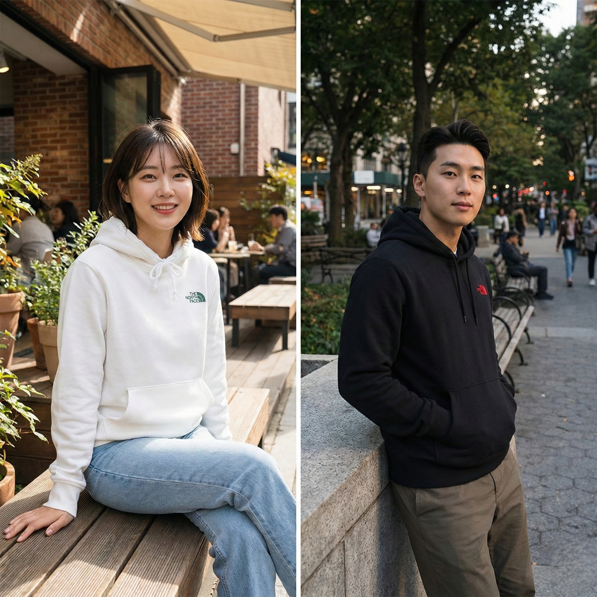 【預購】The North FaceMen H022320“系列「山林圖騰」印花連帽衛衣