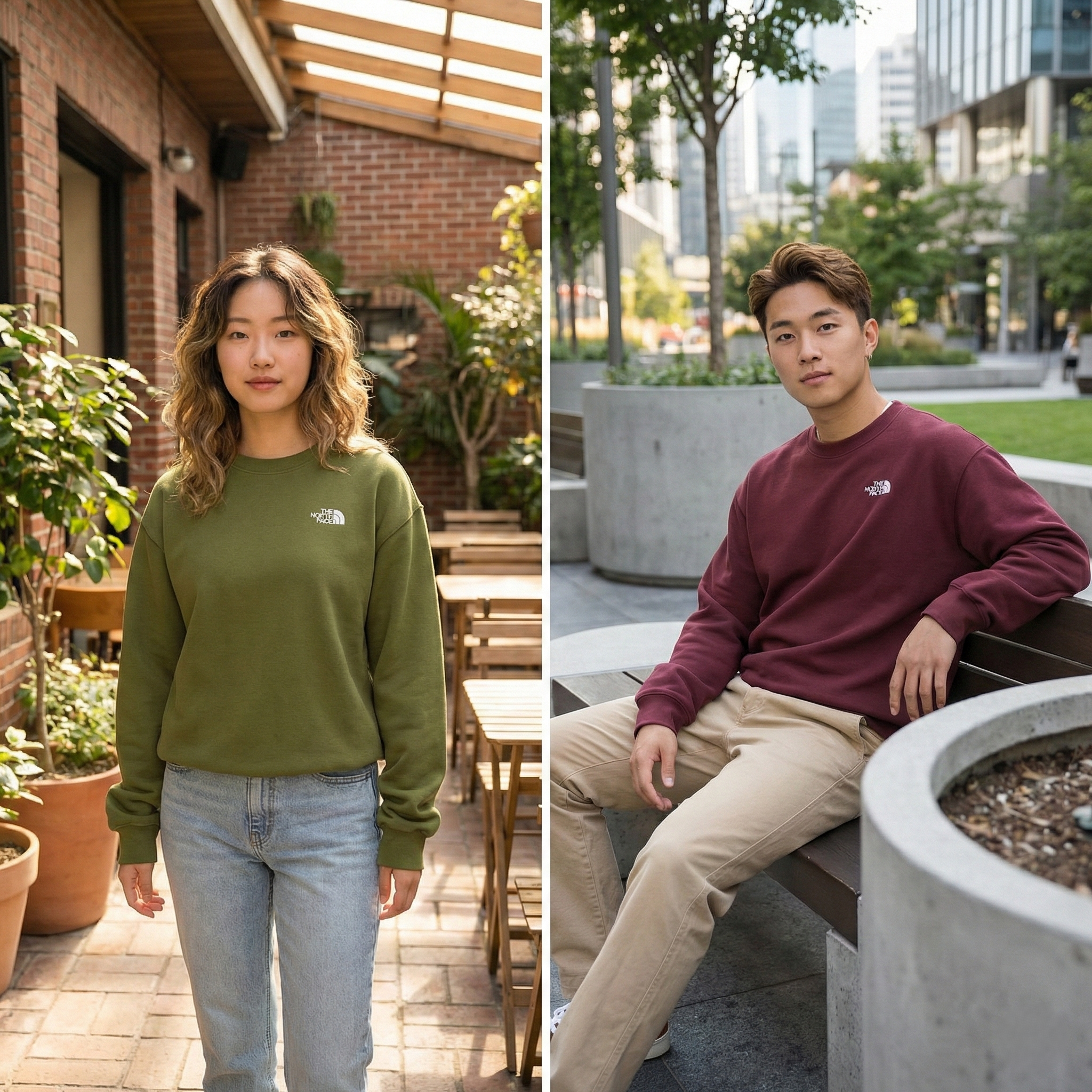 【預購】The North FaceMen H022321 Evolution 系列 經典小標寬鬆廓形圓領衛衣