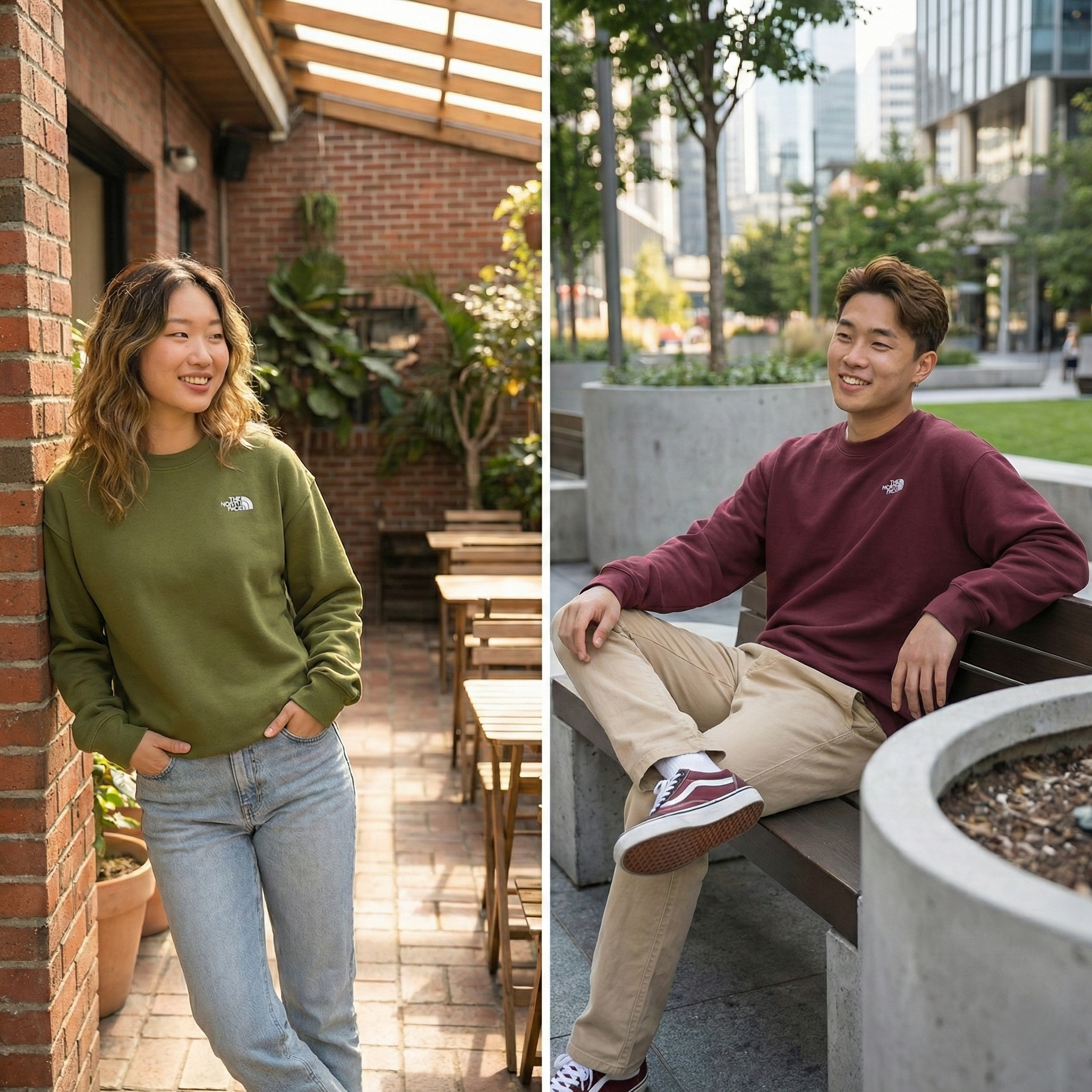 【預購】The North FaceMen H022321 Evolution 系列 經典小標寬鬆廓形圓領衛衣