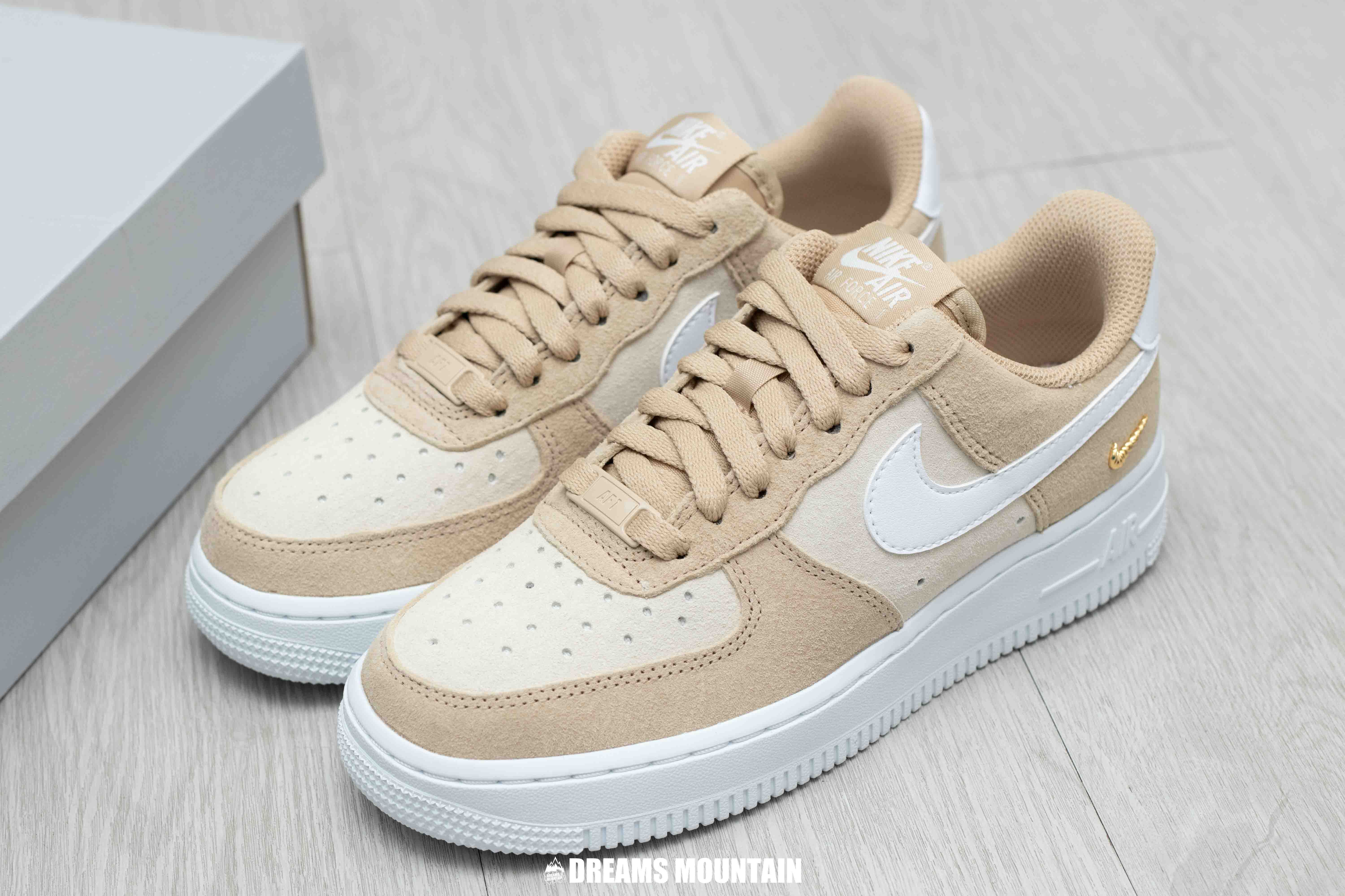 【預訂】NIKE AIR FORCE 1 小金剔麂皮小麥啡-WOMEN