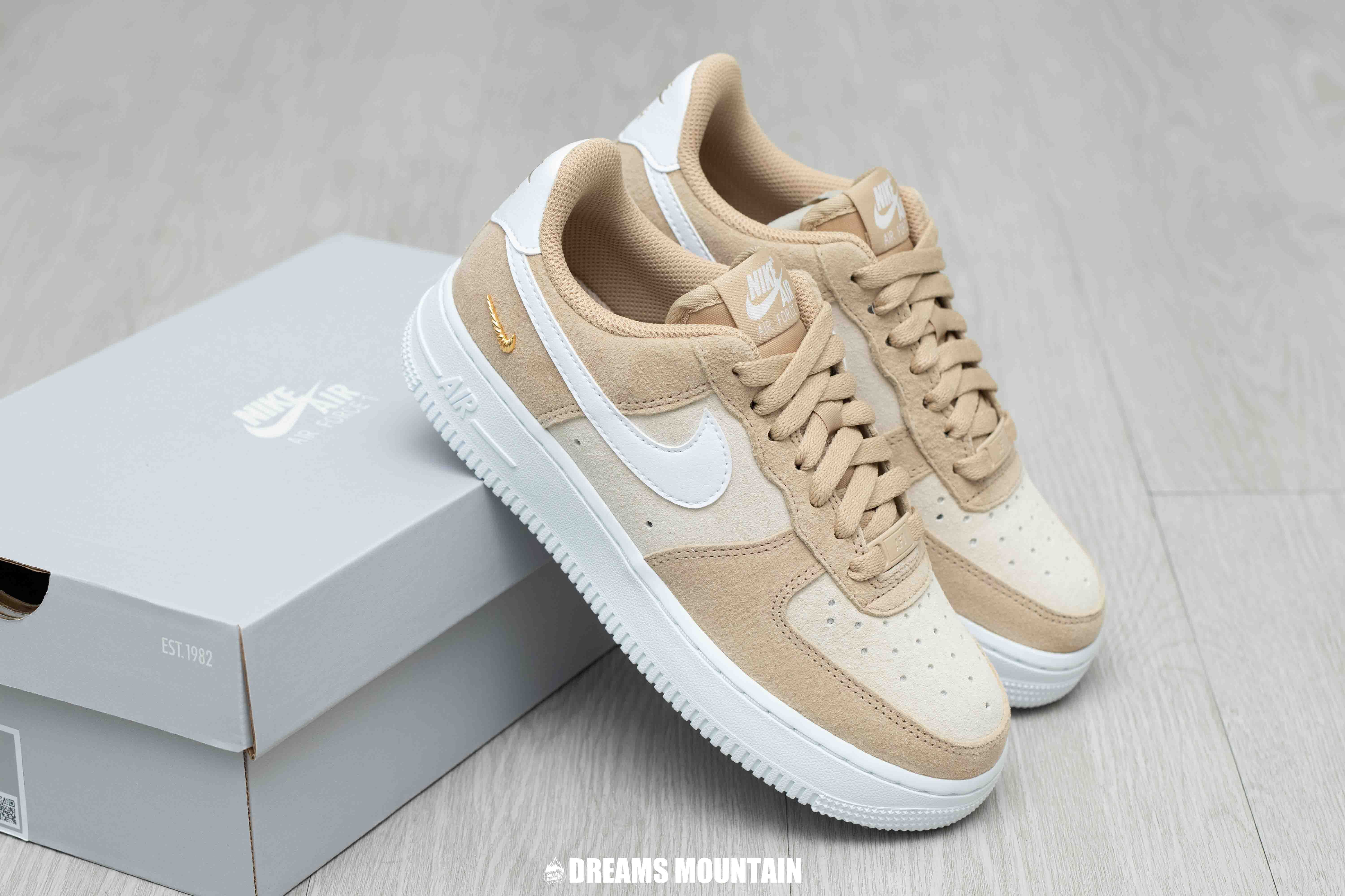 【預訂】NIKE AIR FORCE 1 小金剔麂皮小麥啡-WOMEN