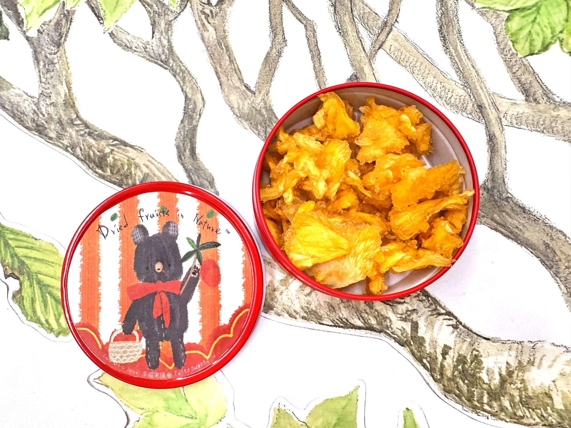 採果熊金屬小圓盒小巧水果乾