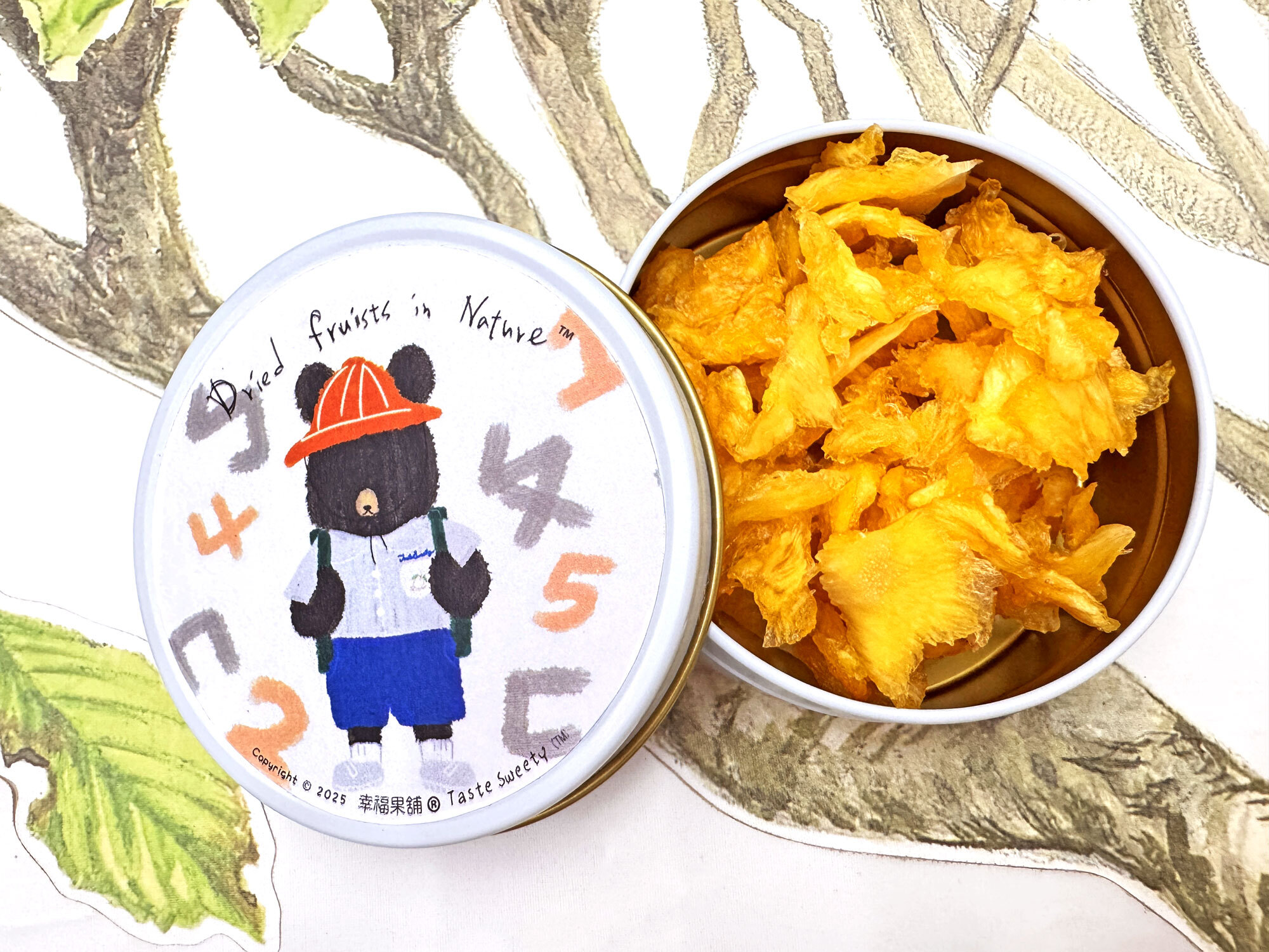 ㄅㄆㄇㄈ學生熊金屬小圓盒小巧水果乾