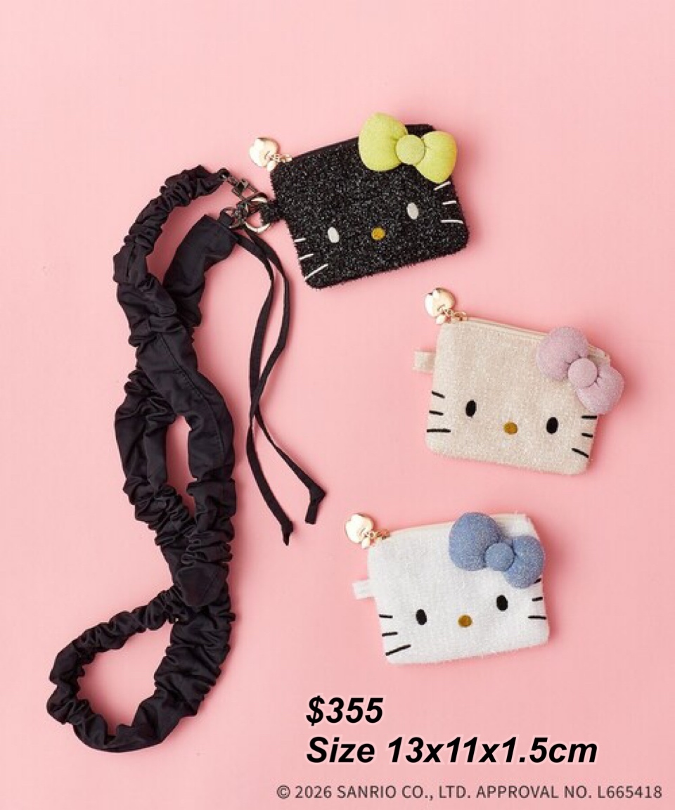 260224 Hello Kitty x 店舖限定zip pouch + strap / 多色