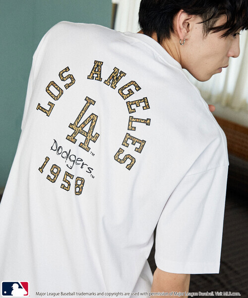 日本 MLB x Publux 別注 Leopard Logo T-Shirt