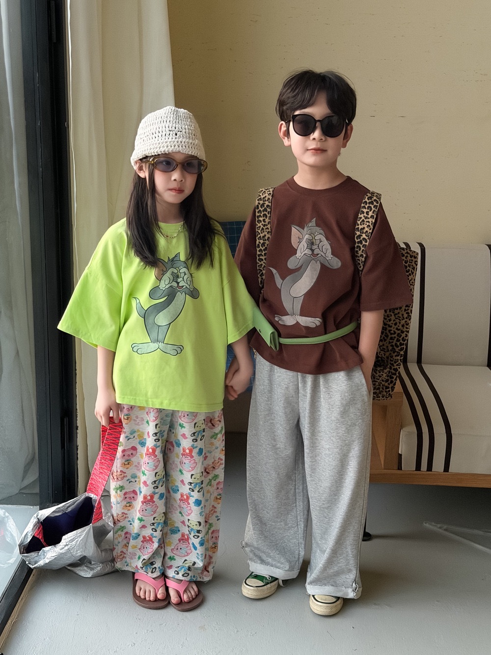 遮眼貓貓寬鬆上衣