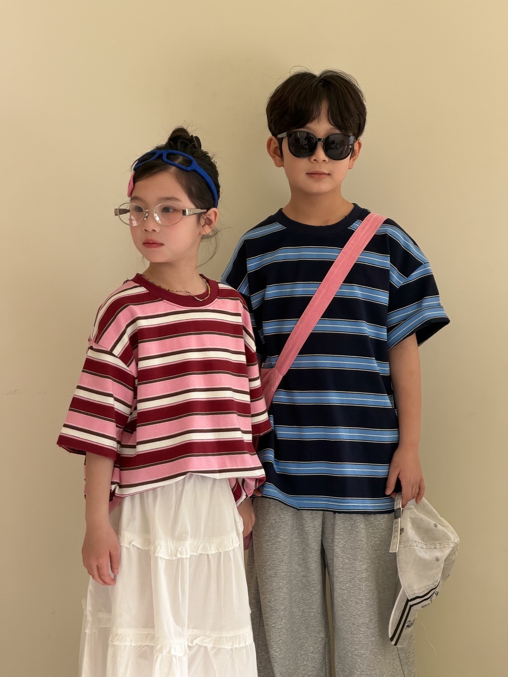 美式寬鬆粗條紋上衣