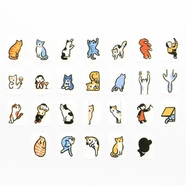 日本bande．手帳的居民系列 造型和紙貼紙膠帶卷 貓咪 BDA818