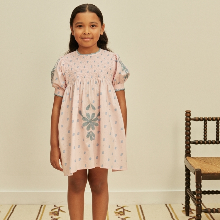 Apolina 滿滿花兒褶皺洋裝 NOEMIE DRESS - STUDIO CALICO PINK