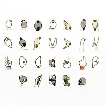 日本bande．手帳的居民系列 造型和紙貼紙膠帶卷 鳥 BDA819