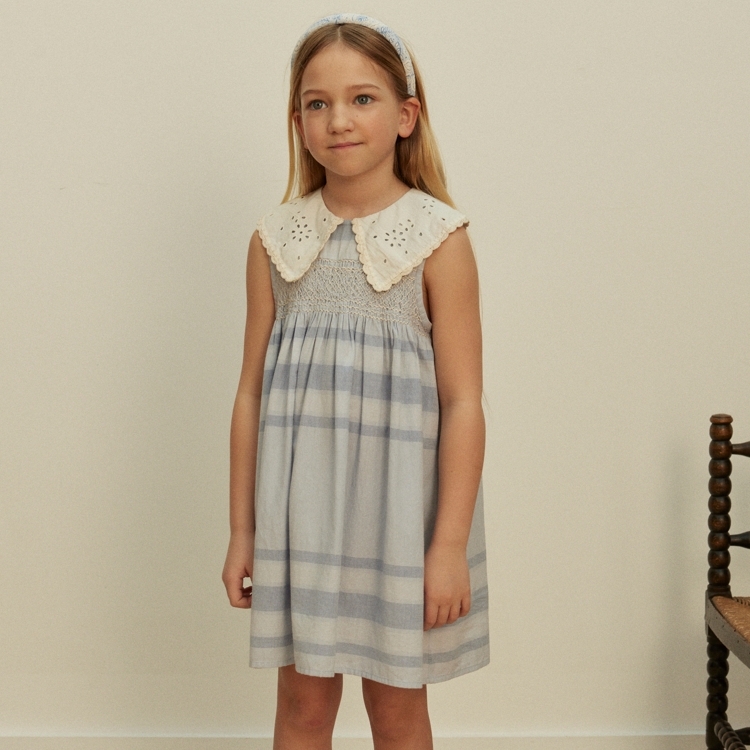 Apolina 海風條紋大領片無袖洋裝 CORNELIA S/L SMOCK DRESS - SUMMERHOUSE STRIPE