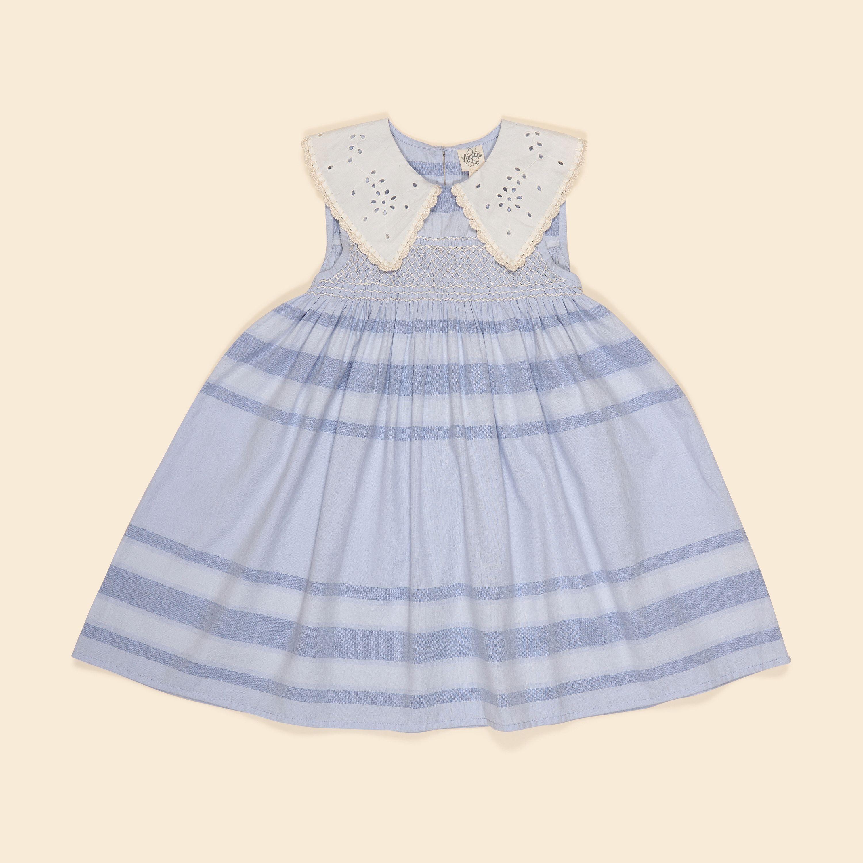 Apolina 海風條紋大領片無袖洋裝 CORNELIA S/L SMOCK DRESS - SUMMERHOUSE STRIPE