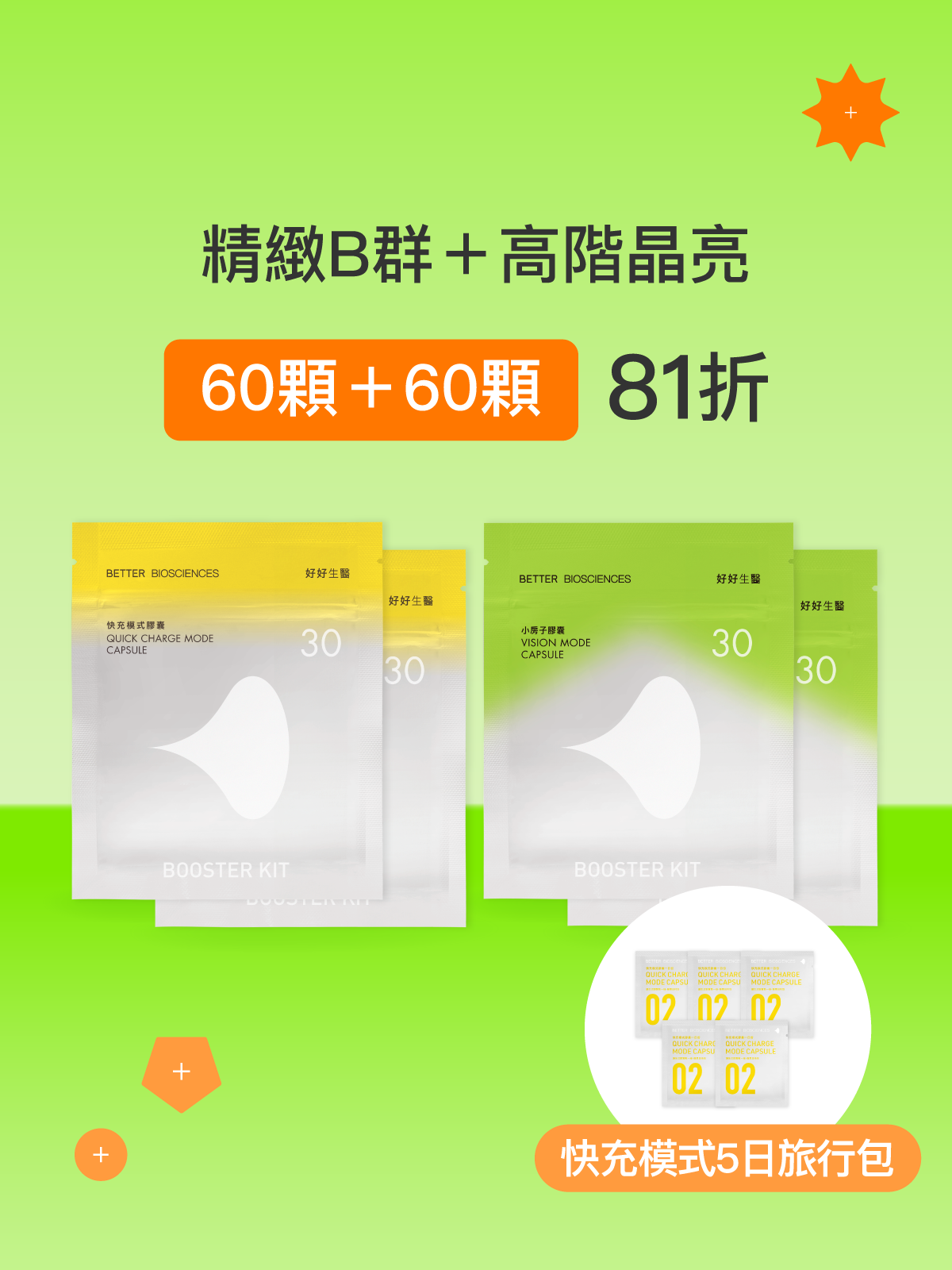 【開工限定組💪🏻】小房子膠囊補充包2入＋快充模式補充包2入 (60顆＋60顆)
