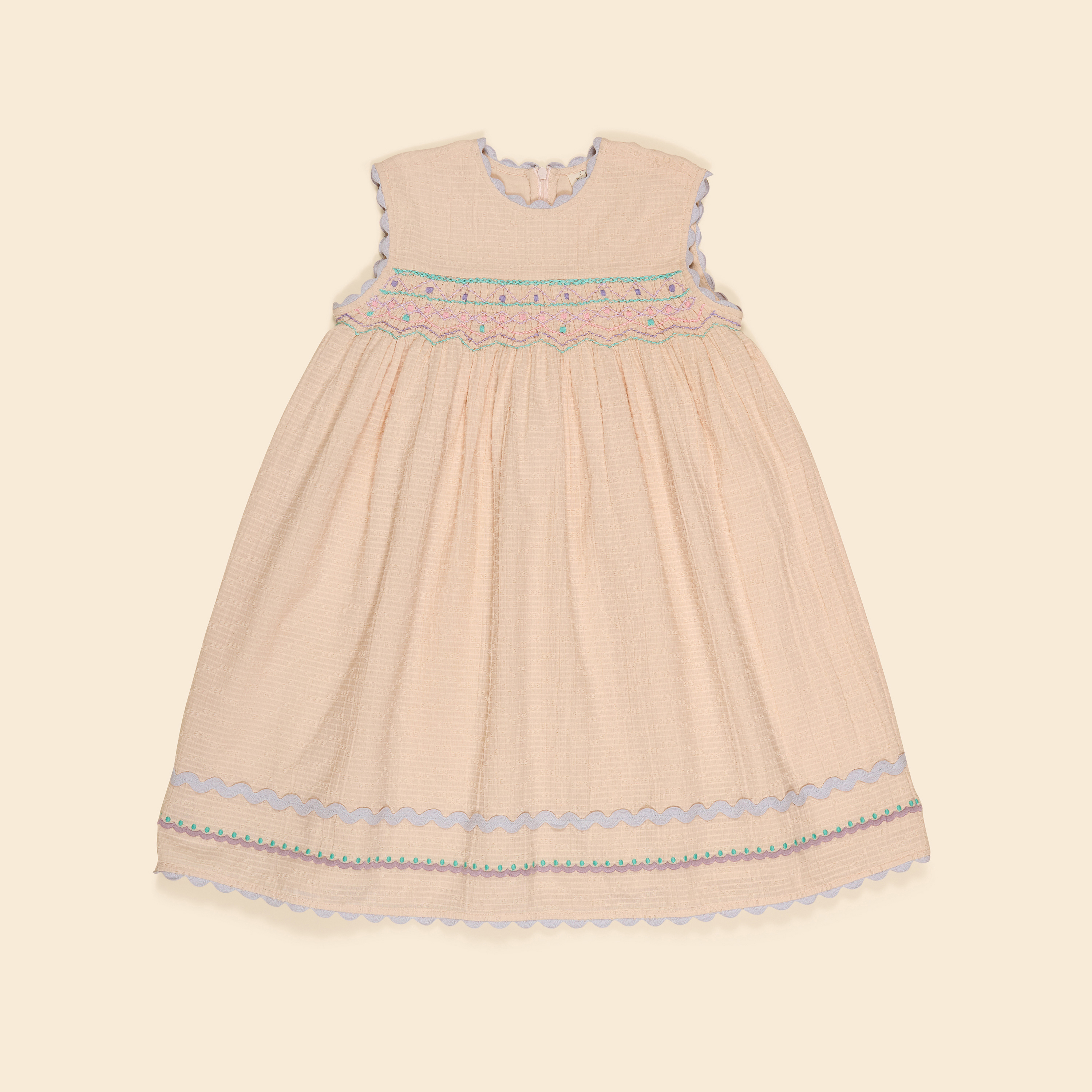 Apolina 波西米亞風點點無袖洋裝 GIGI MIDI DRESS - BLUSH