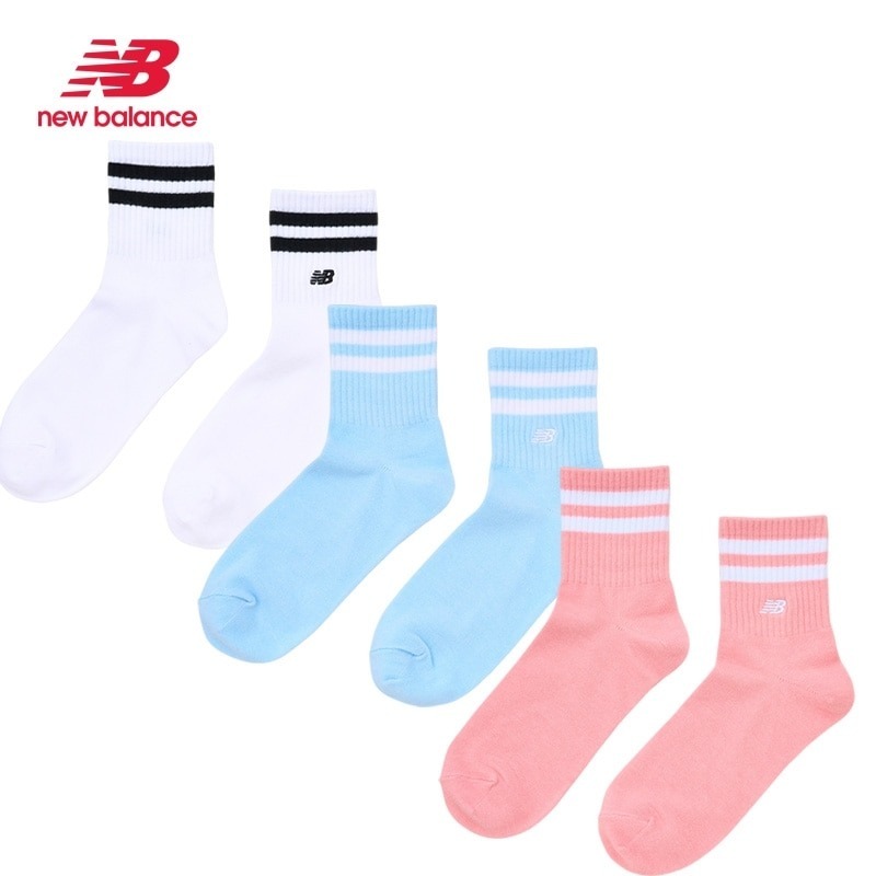 預購┃日本 New Balance 三雙一組 條紋 襪子