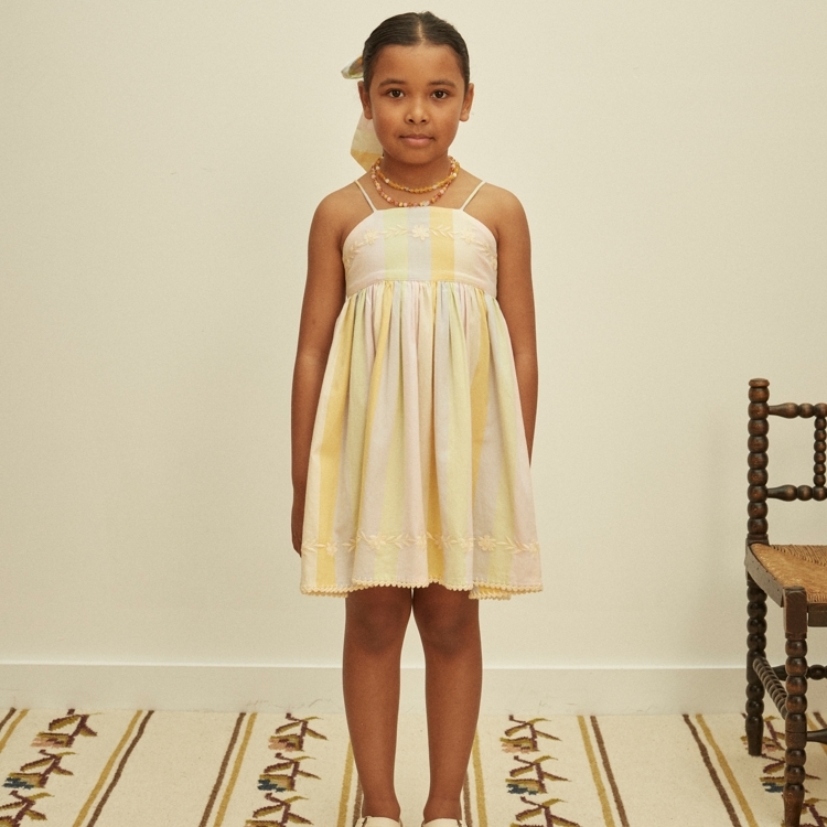 Apolina 繽紛條紋後綁帶細肩帶洋裝 MAGRIT SUNDRESS - PAINTERS STRIPE