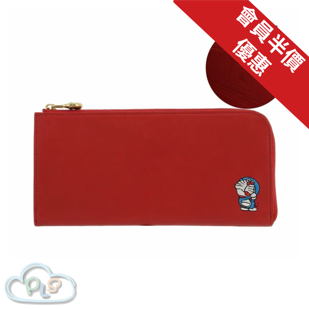 日本製 Kissora 長形 L 拉鍊錢包KIDR-001 多啦A夢 #20046-1