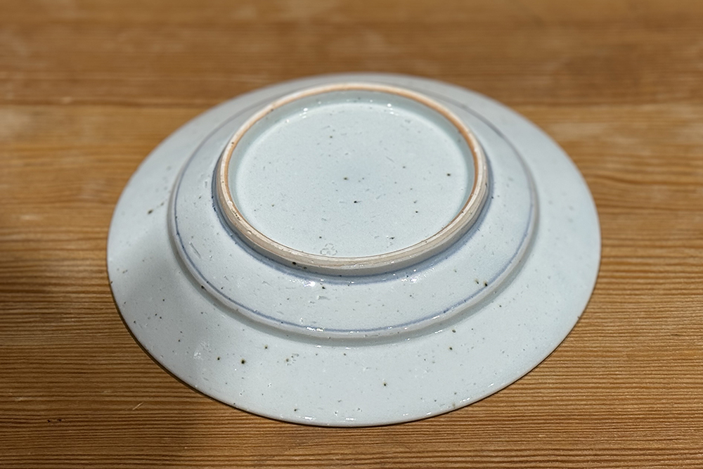 中田窯-7寸皿 吳須 印判