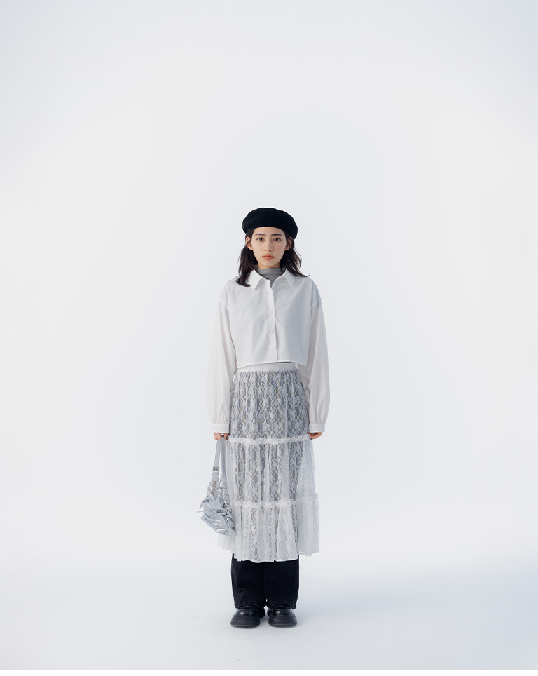 蕾丝透肤蛋糕衬裙罩衫 两色售【03040016】现+预