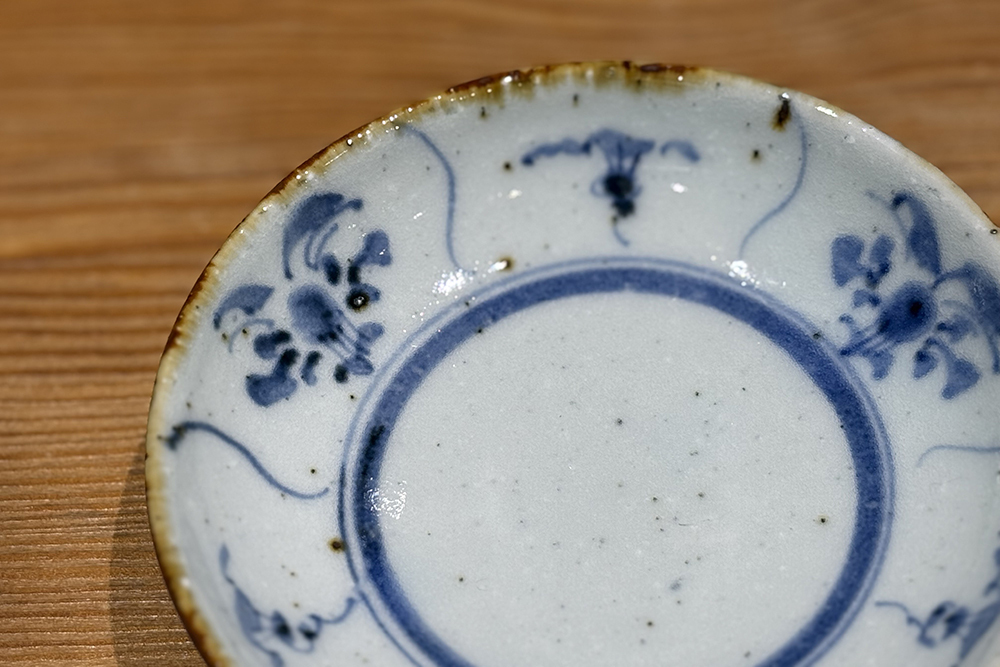 中田窯-吳須-4吋皿 薺菜