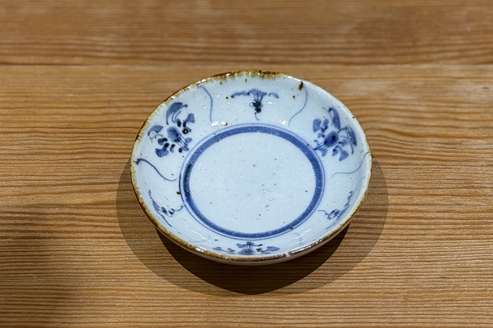 中田窯-吳須-4吋皿 薺菜