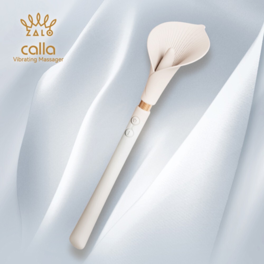 Zalo Calla Dual-End Soft Petal Vibrator Ivory White