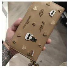 [S] KARL LAGERFELD VICUNA L5GQO8EI-VIC LARGE ZIP WALLET WITH PINS, 198913917109 (SKL1539)