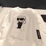 [S] KARL LAGERFELD SOFT WHITE TWEED KARL SWEATSHIRT, L5TH7A90-SW9 (SKL1540)
