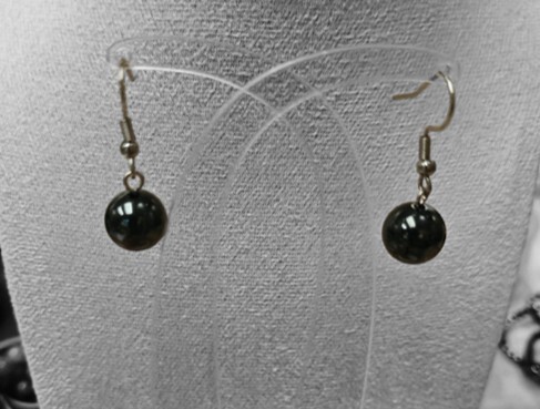 A17 DAIICHI 6A醫療級鈦黑磁石10mm耳勾耳環