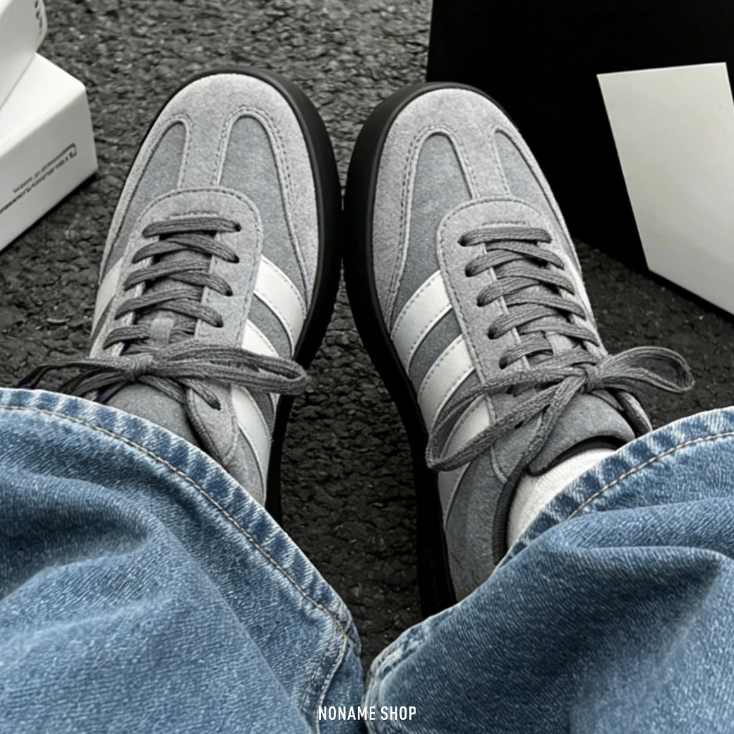 ADIDAS BARREDA 暗石灰 灰銀 麂皮 德訓鞋 (男/女同款)