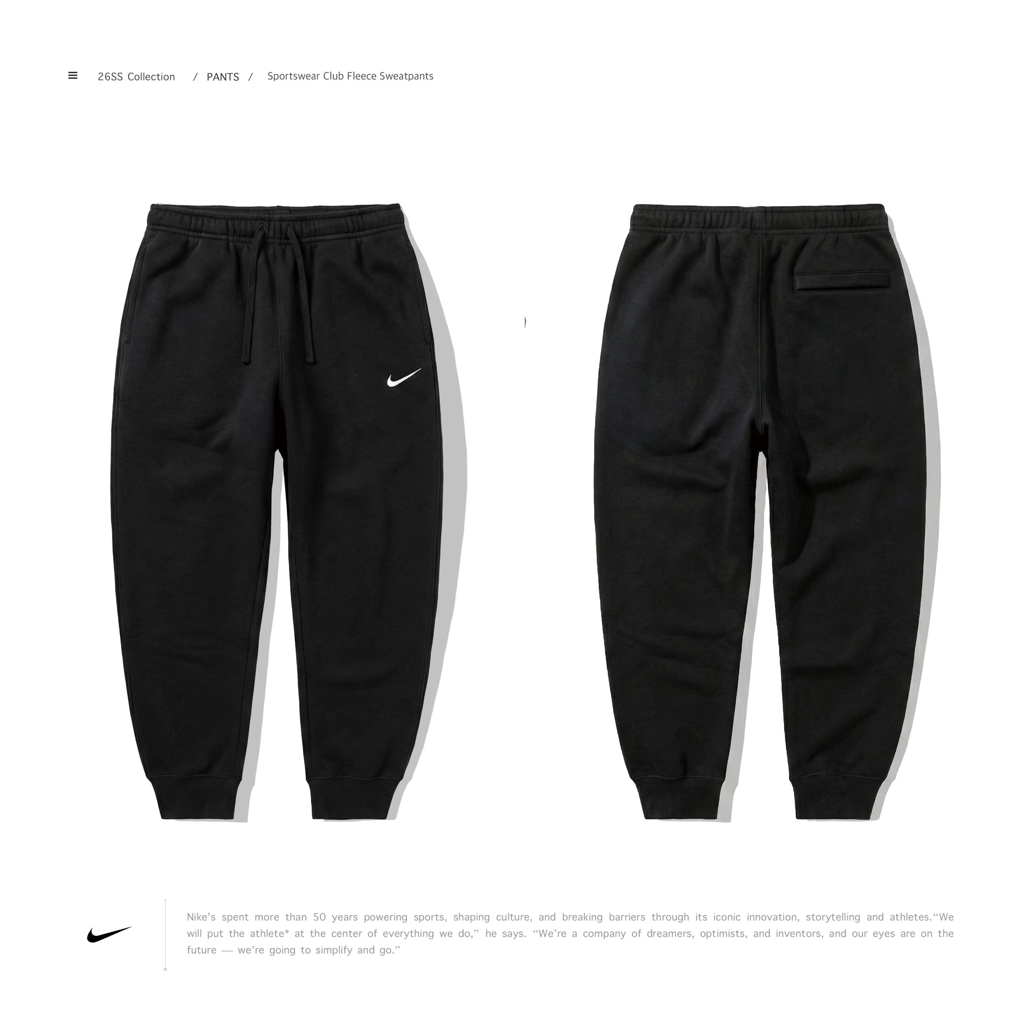 [ 預約販売 ] NIKE - Sportswear Club Fleece Sweatpants