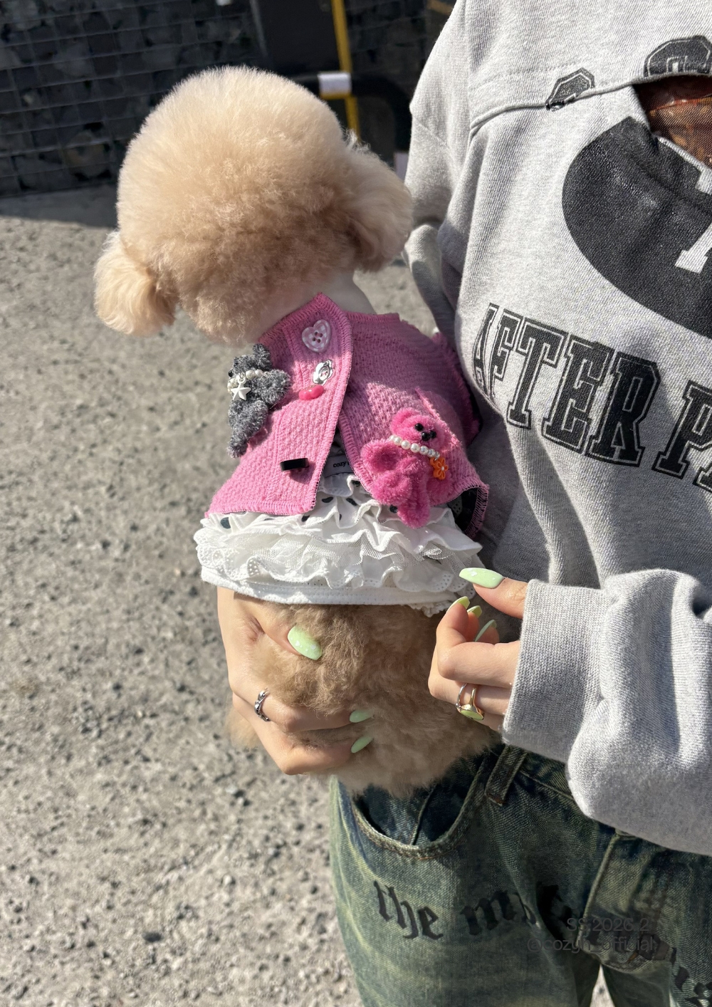 COZY-N 玩偶粉紅針織外套