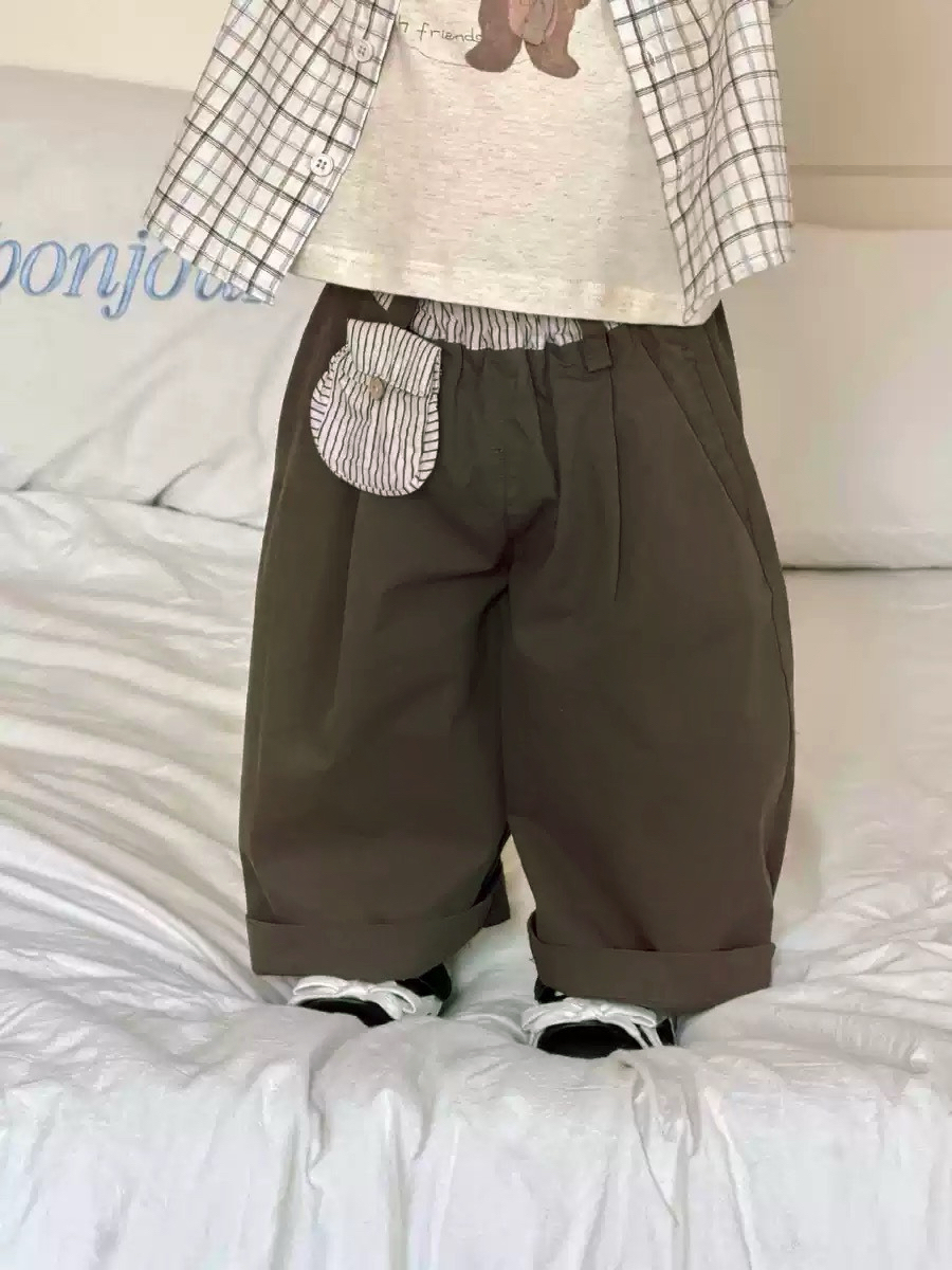 條紋造型小包休閒褲