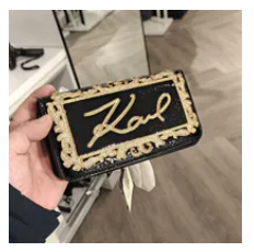 [S] KARL LAGERFELD GOLD/BLK L5GHO8BY-GO5 KOSETTE KARL SHOULDER BAG, 198913916720 (SKL1551)