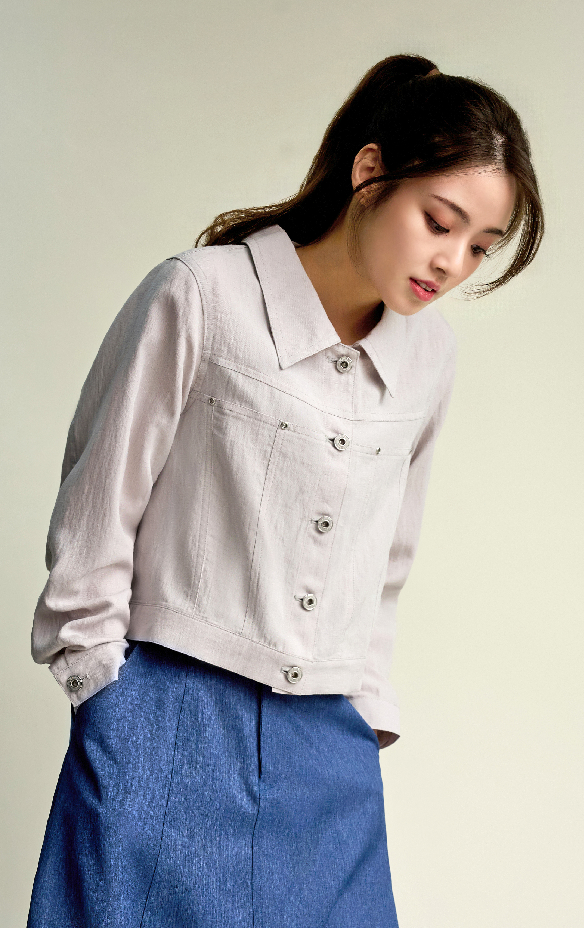 開胸鈕扣外套 JK0201