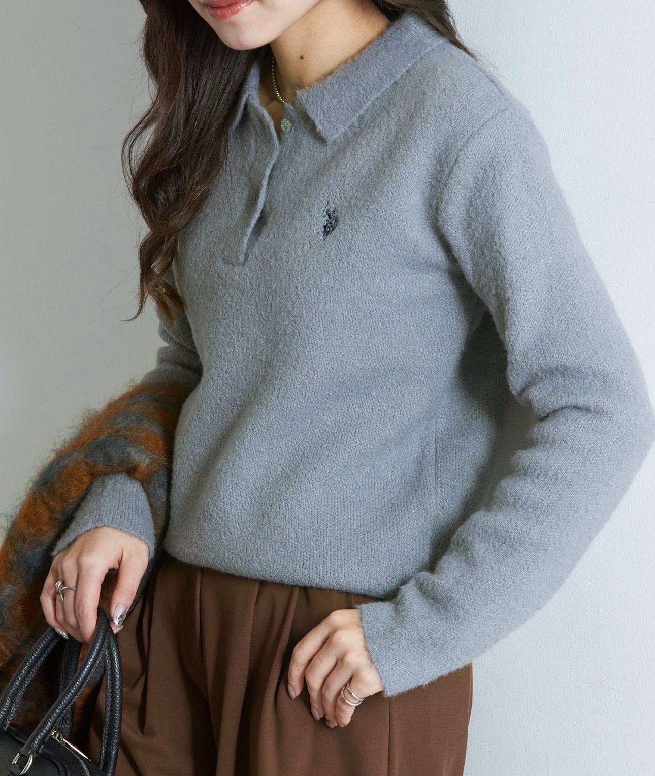 【預購】JN022401 U.S. POLO ASSN. 軟綿綿毛海感針織上衣