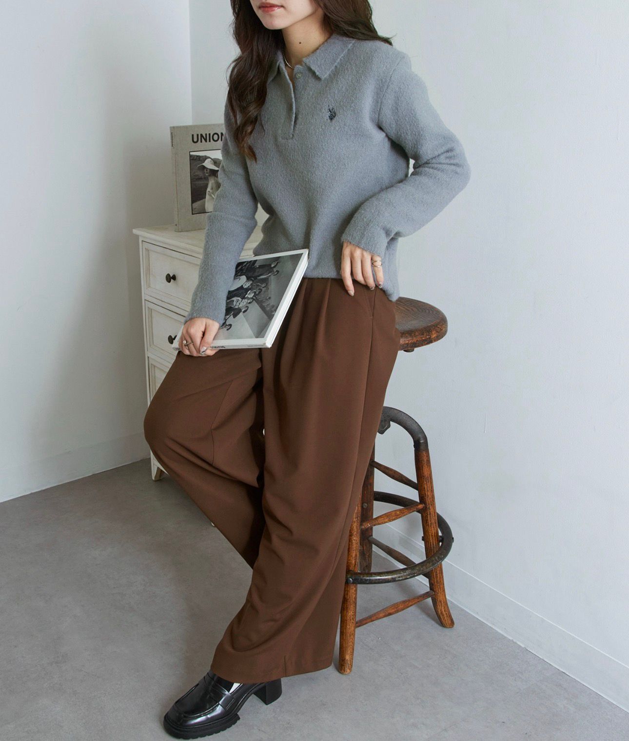 【預購】JN022401 U.S. POLO ASSN. 軟綿綿毛海感針織上衣