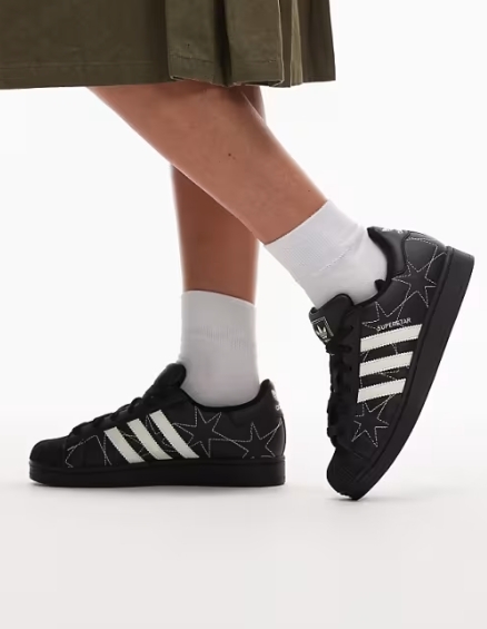 ADIDAS SUPERSTAR II 運動休閒鞋貝殼鞋女鞋 Originals 休閒鞋 星星 黑【IH4124】米白【IH4123】