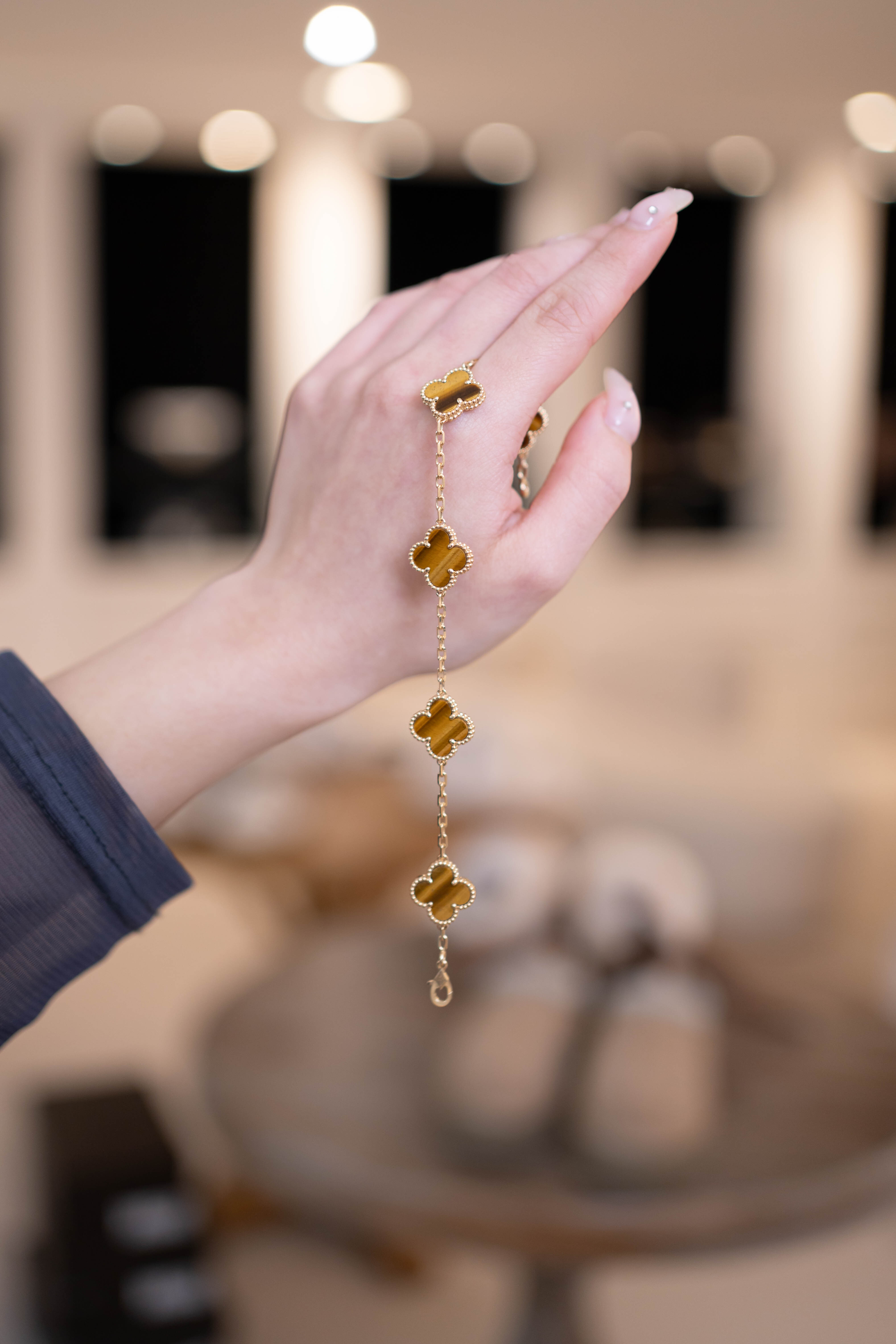 【六色入】VAN CLEEF & ARPELS VCA Vintage Alhambra手鍊5枚四葉幸運圖騰