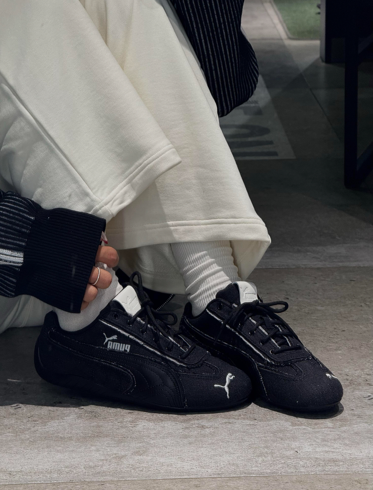 本週限時接單!! PUMA Speedcat Craft Denim 碳黑色 外縫線 牛仔黑 全黑 單寧 破壞 不修邊 復古 賽車鞋 薄底鞋 407110-01/預購