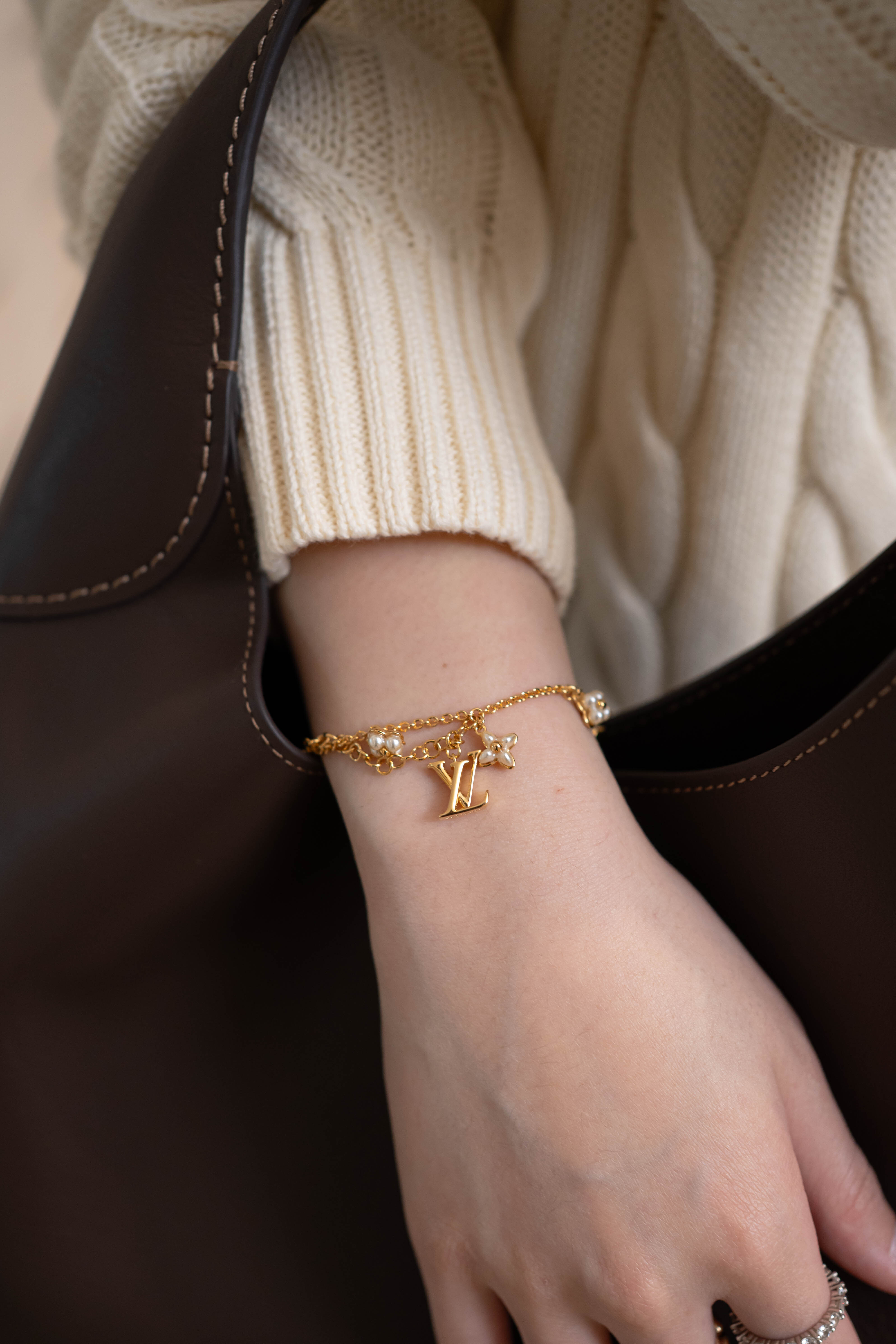 Louis Vuitton LV Floragram 手鏈 金色