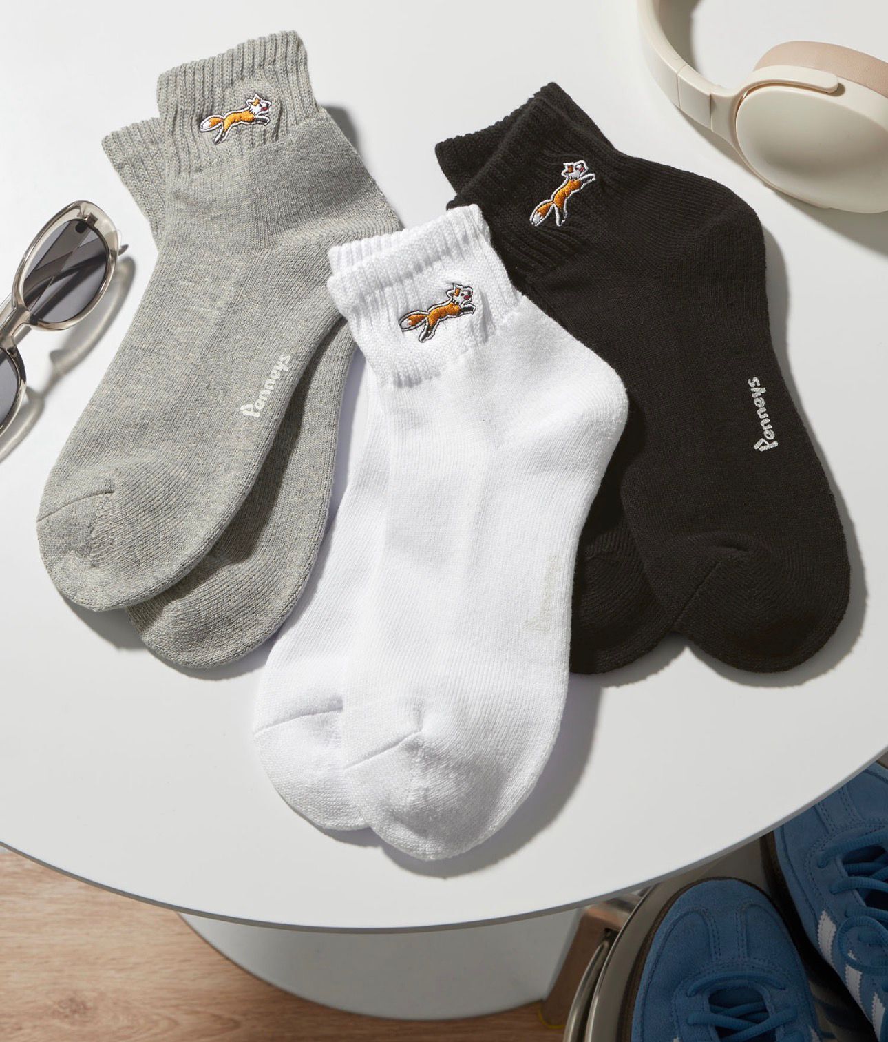 【預購】JN022403 PENNEYS 經典小狐狸刺繡短襪 (3 入組)