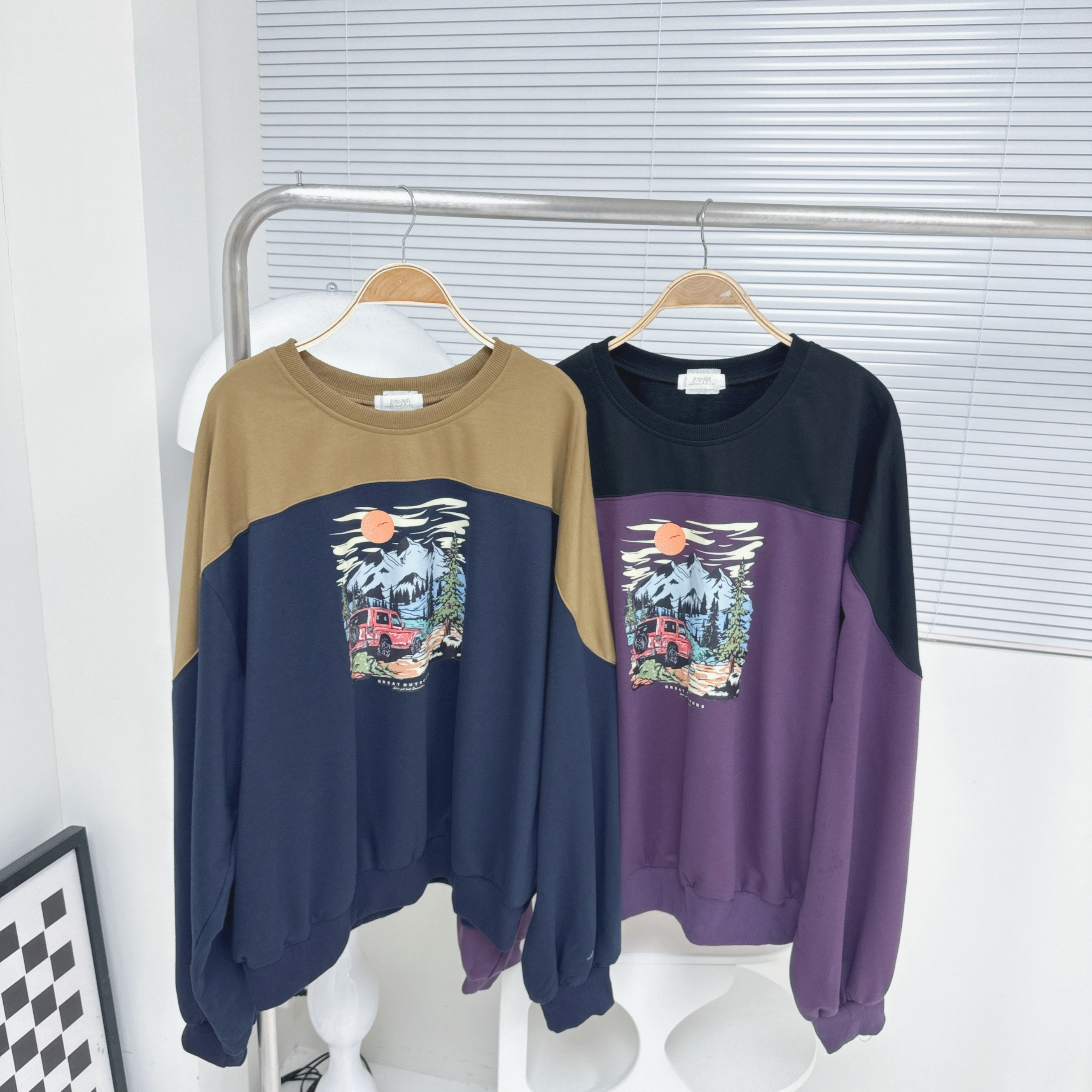 【廠家制】上下拼色大件TOP