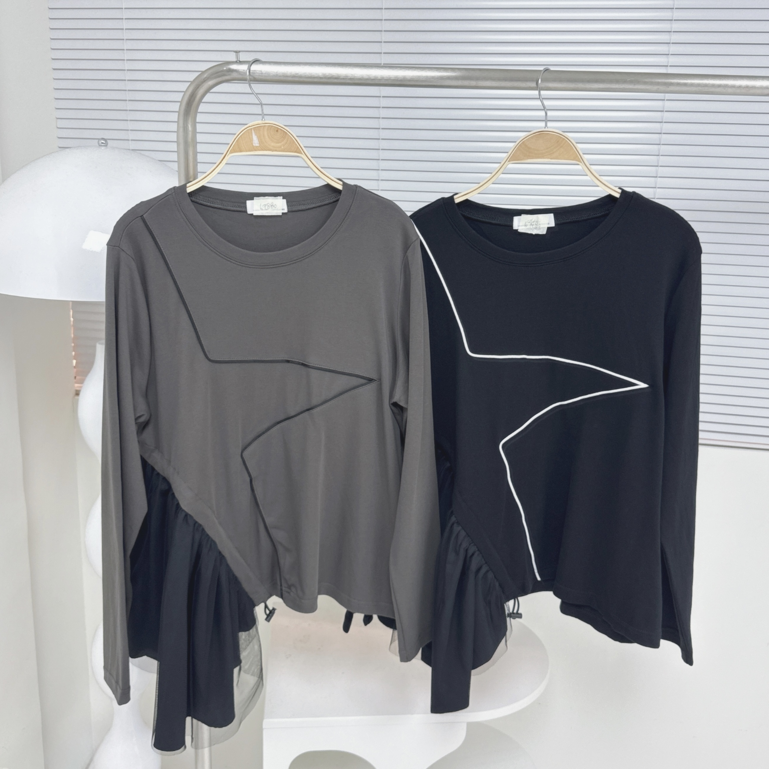 【廠家制】拼網紗短袖TOP