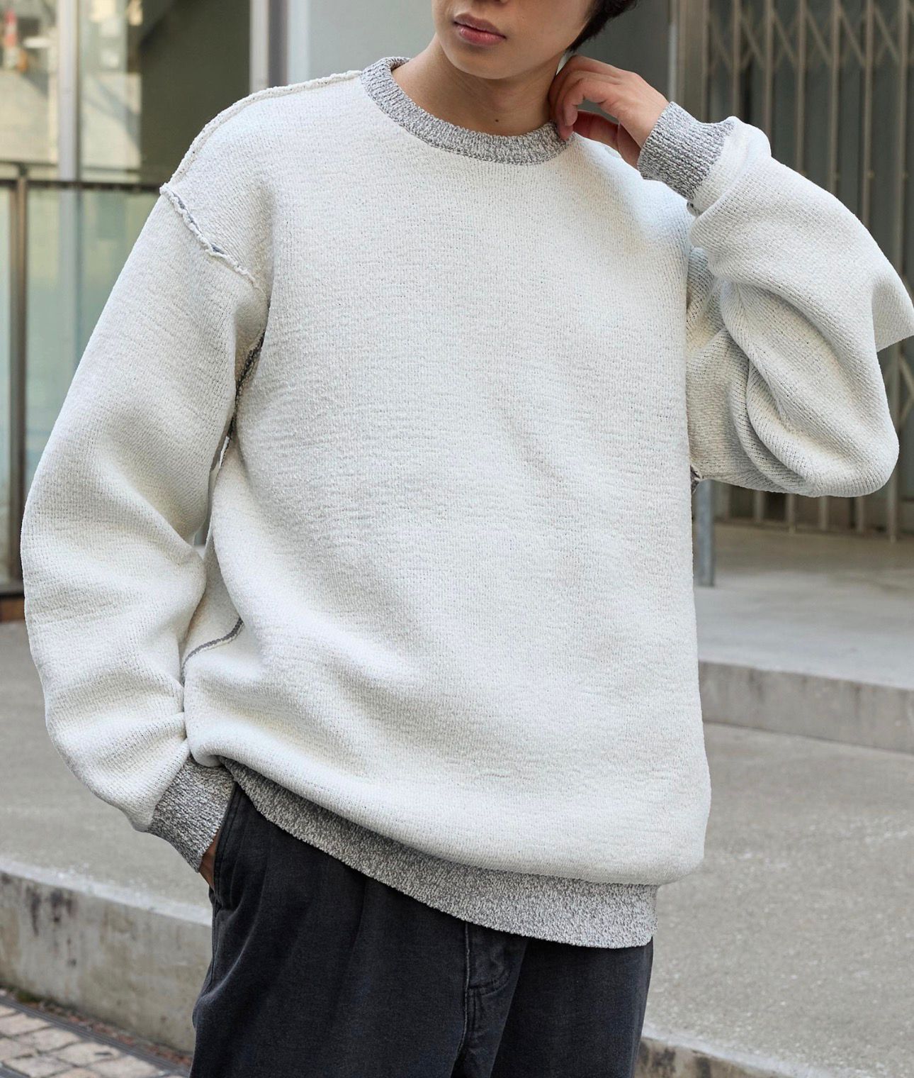 【預購】JN022404 MONO-MART 圓領針織上衣