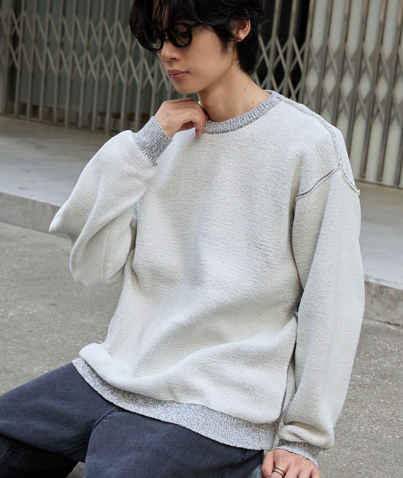 【預購】JN022404 MONO-MART 圓領針織上衣